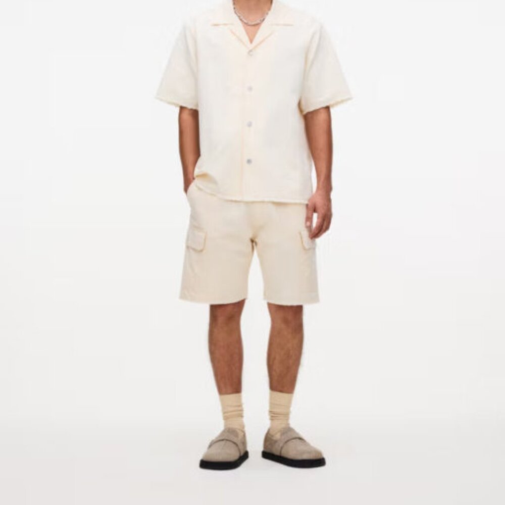 BNWT SS25 OAS ECRU MITTY CANVAS SHORTS M
